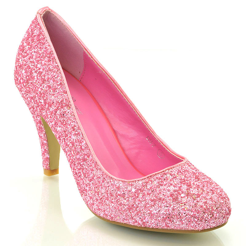 blush pink sparkly shoes